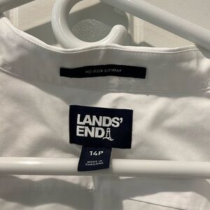 White No Iron Supima Ladies Dress / Business Shirt 14 P petite